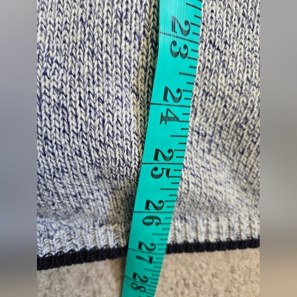 Massimo Dutti Wool and Cashmere Navy And White Sweater, Blue Inner Neck Liner.XL - Picture 13 of 13